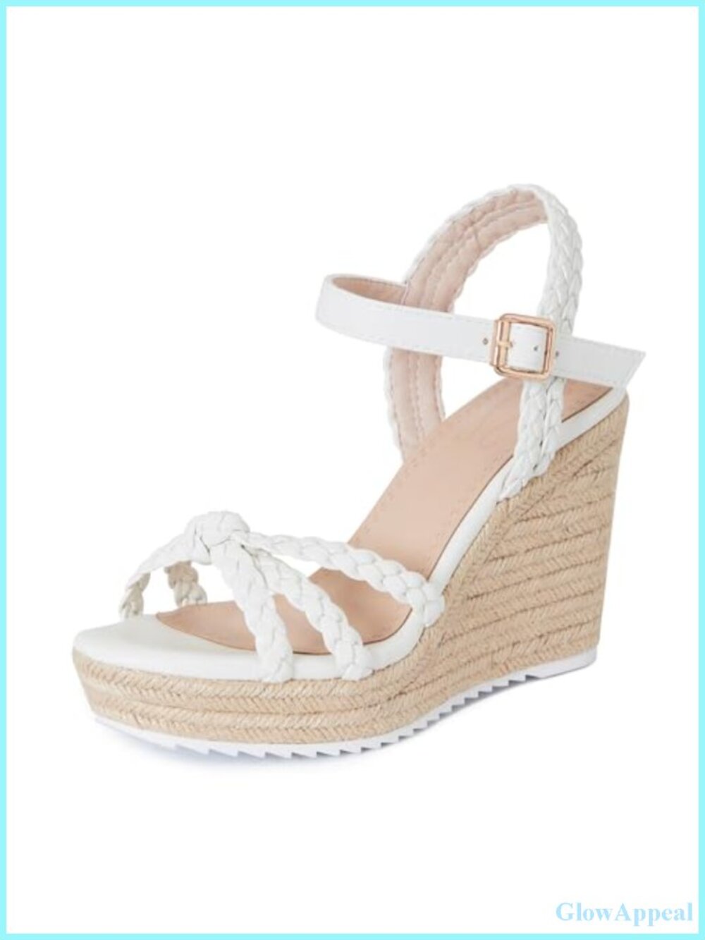 mikarka Womens Comfortable Espadrille Wedge Sandals with Ankle Strap and Open